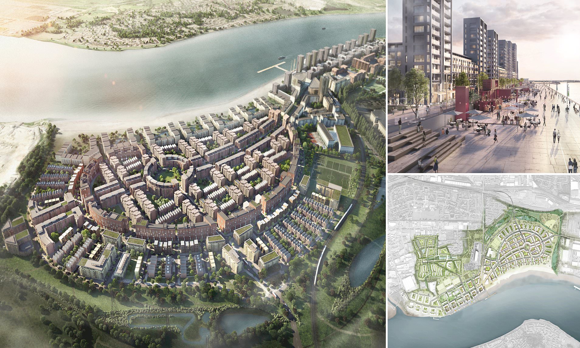 Massive new town being built in UK with 20,000 homes, hotels, shops and ...