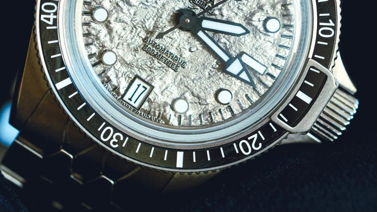 This classic automatic dive watch gets a monotone full-titanium tuneup
