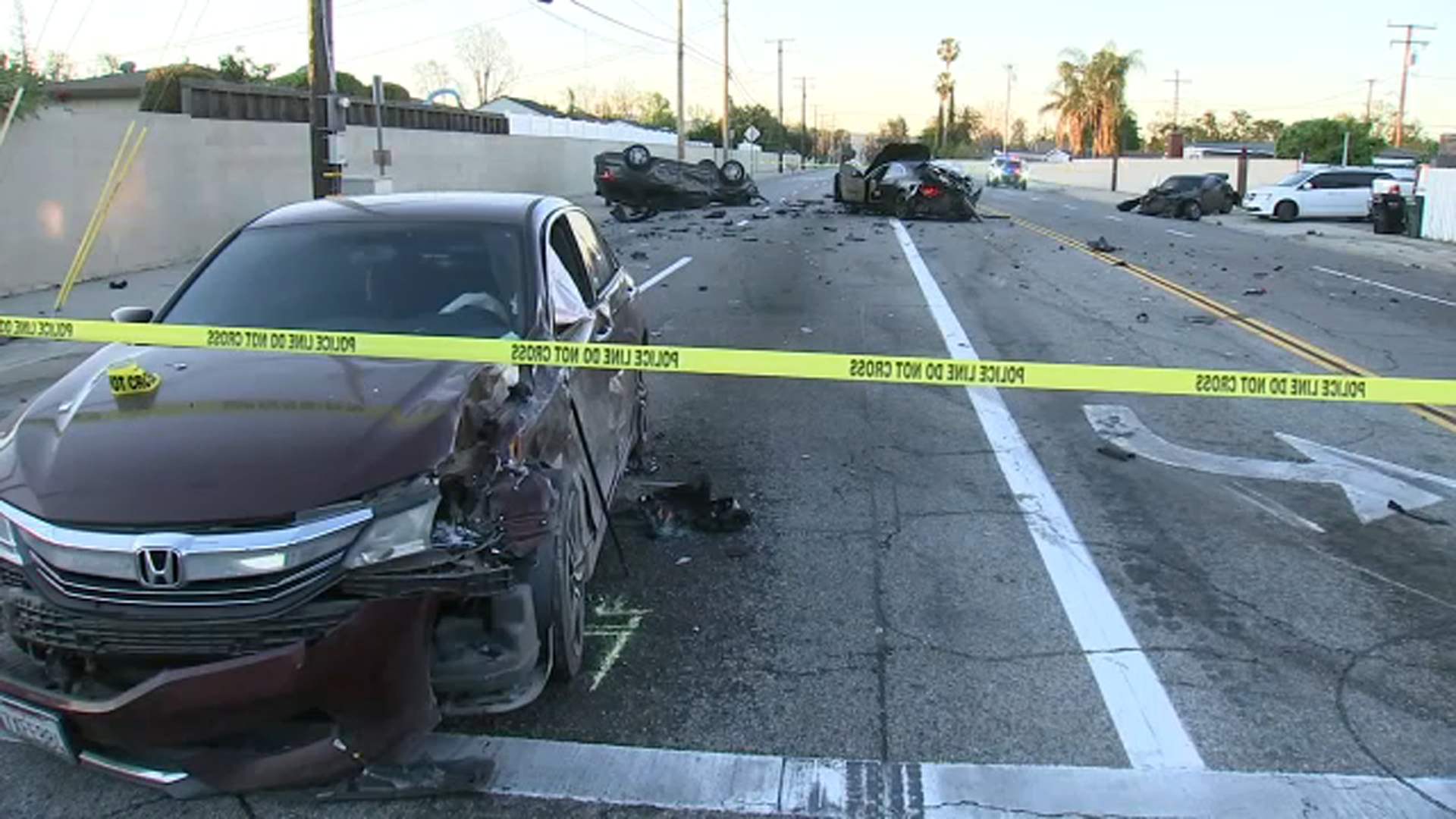 Husband was chasing wife before violent multi-car crash in Covina, police say