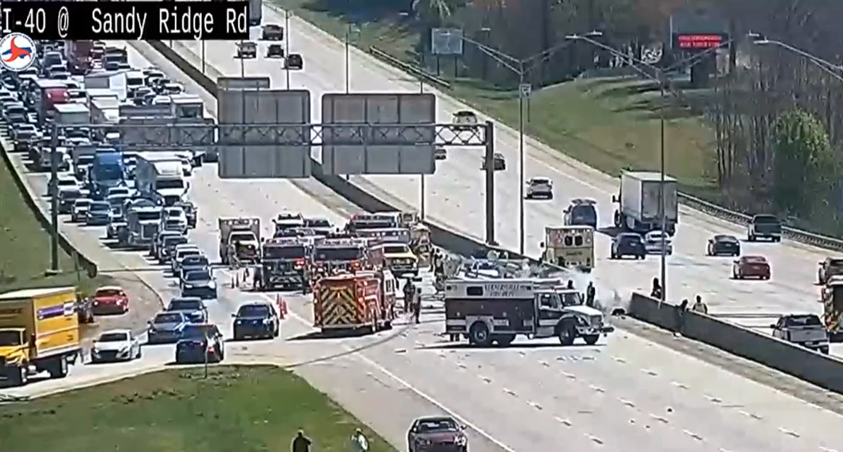 One killed in fiery wrong-way crash on I-40