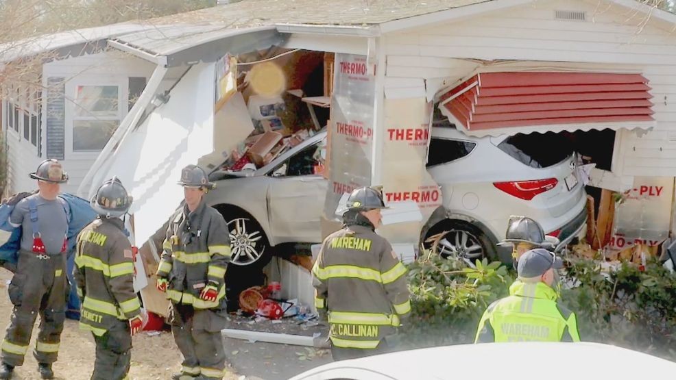 1 injured after vehicle crashes into home in Wareham