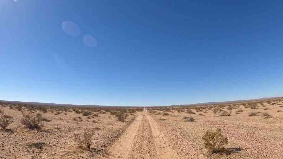 50 miles across the desert - a road that should not exist