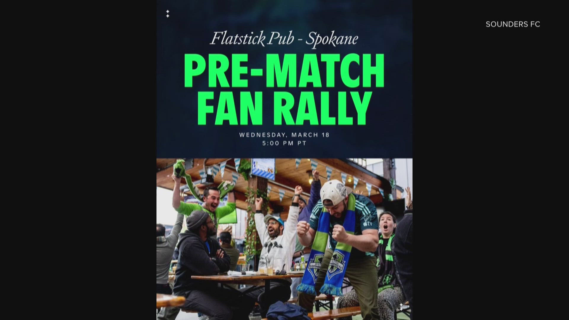 Seattle Sounders pre-match rally happening at Flatstick Pub in downtown ...