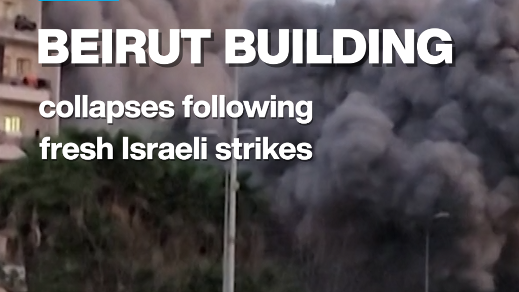 Beirut building collapses amid fresh Israeli strikes in capital city's ...