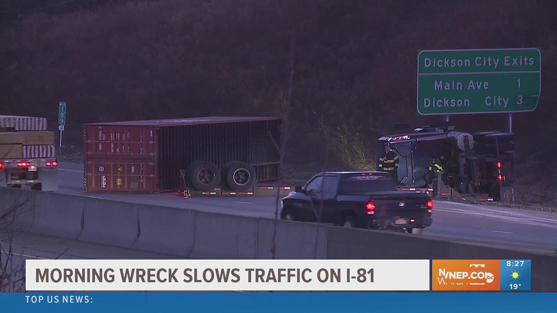Crash slows traffic on I-81 North in Lackawanna County