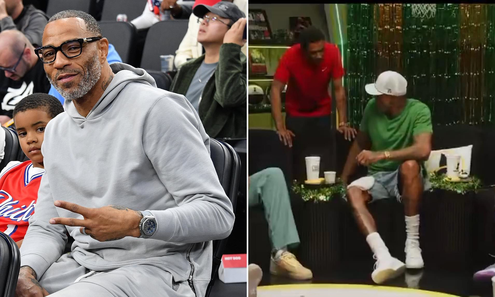 Tense moment NBA great confronts podcast producer for mocking his ...