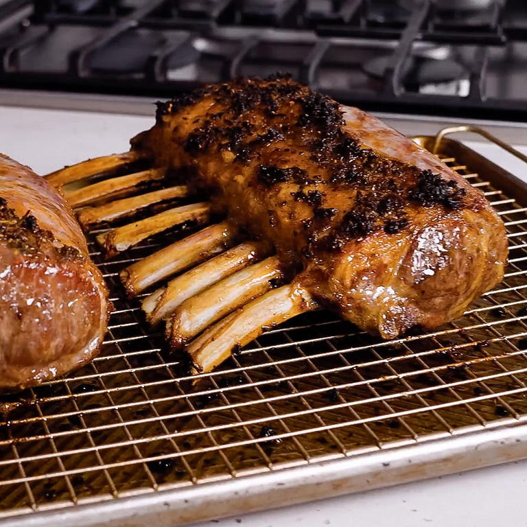 Trust me—anyone can pull off this garlicky-herb rack of lamb