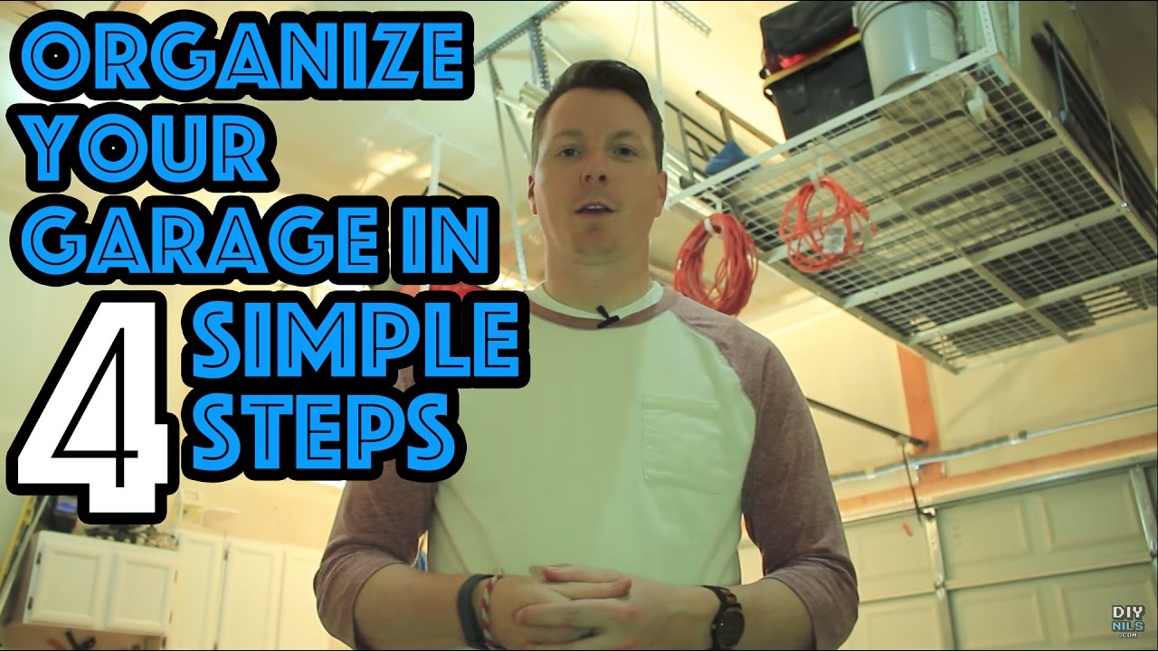 An organized garage in 4 steps, plus overhead storage review