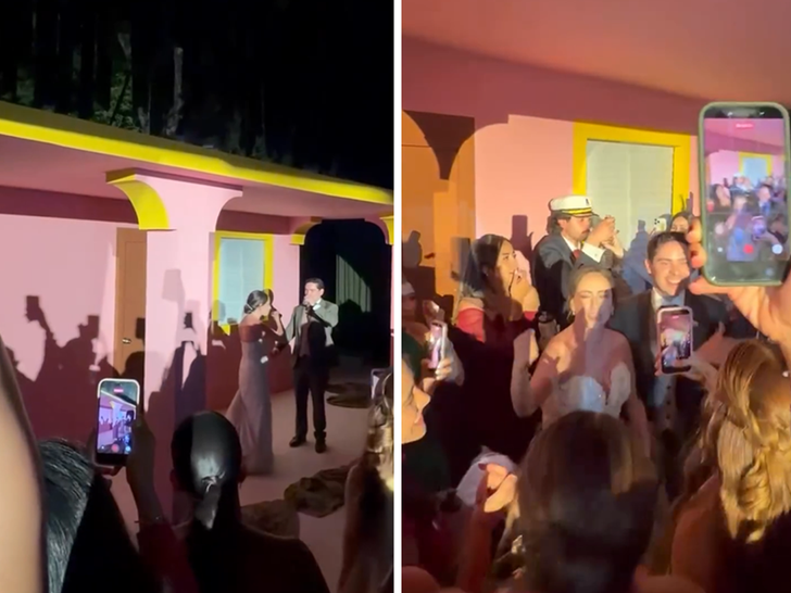 Partying in Bad Bunny's Super Bowl casita at Mexico wedding, on video