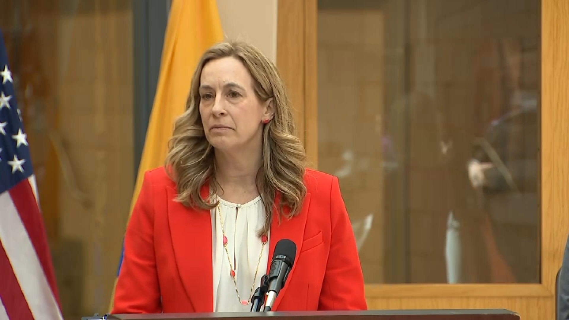 Gov. Sherrill talks online safety, mental health for kids at NJ high school