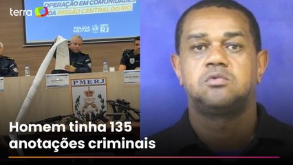Comandante da PM mostra extensa ficha criminal de 'Jiló dos Prazeres', morto em operação no RJ