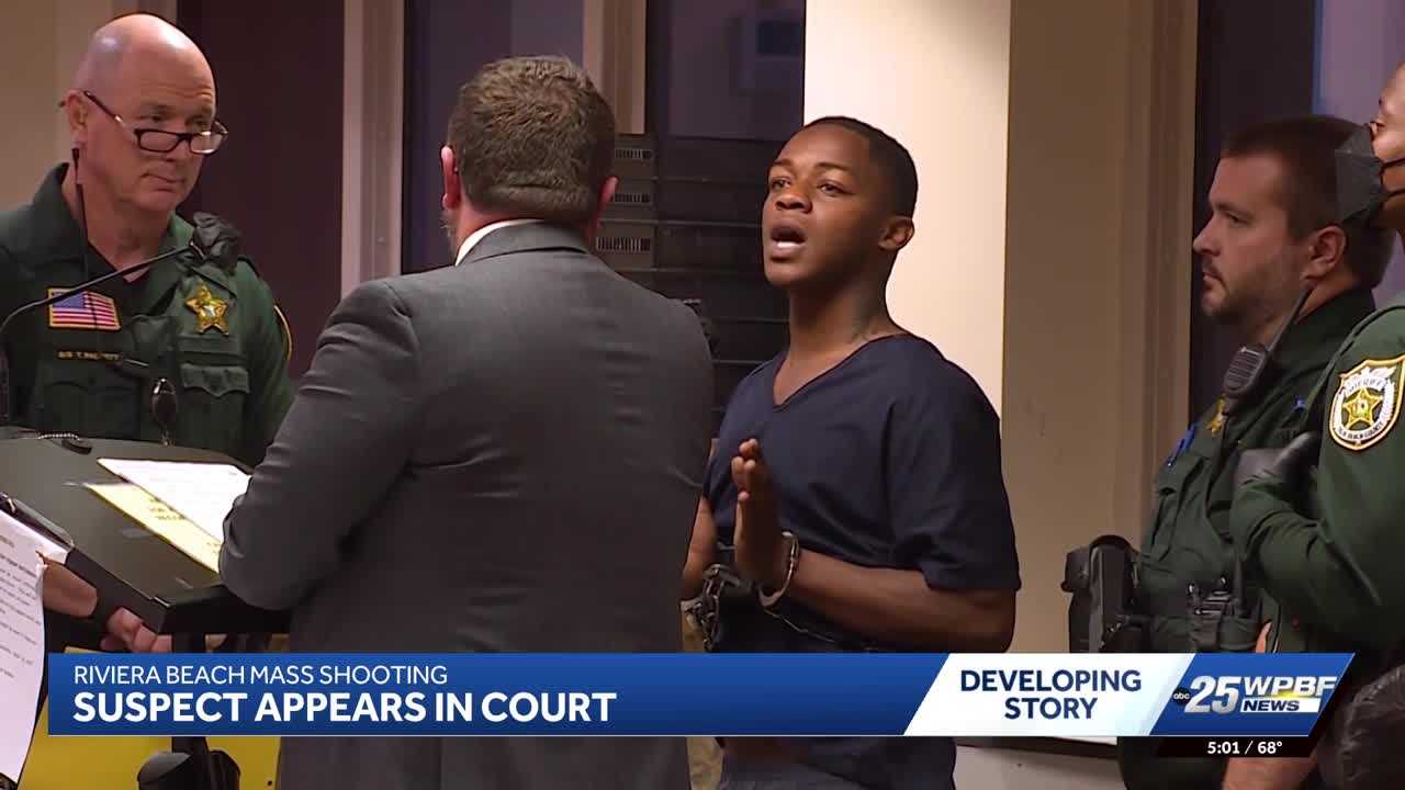 Riviera Beach shooting suspect gets combative in front of judge, with ...