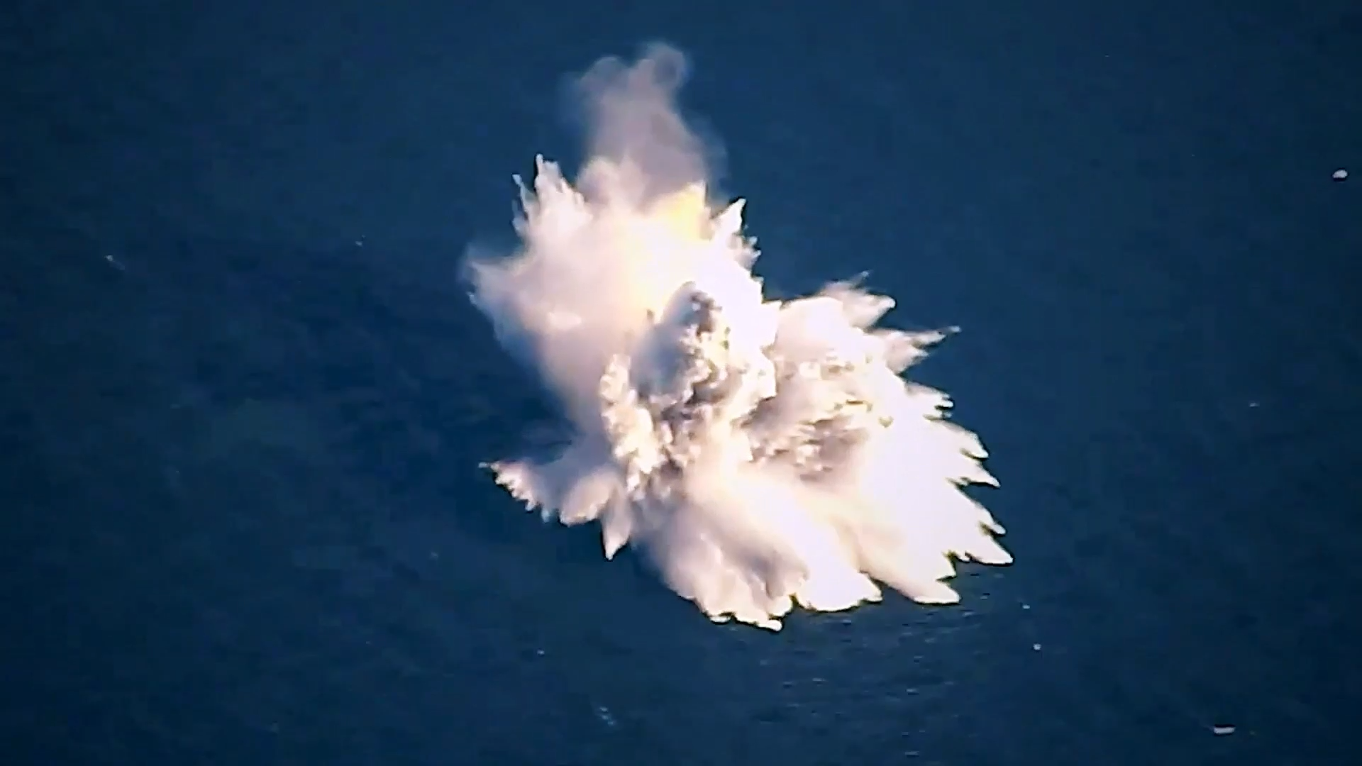 This smart bomb tore a cargo ship in half like a torpedo