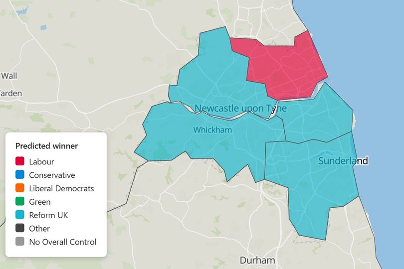 Reform set to win control of four more North East councils in May ...