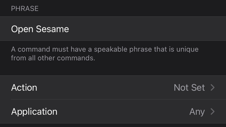 Set up a voice command