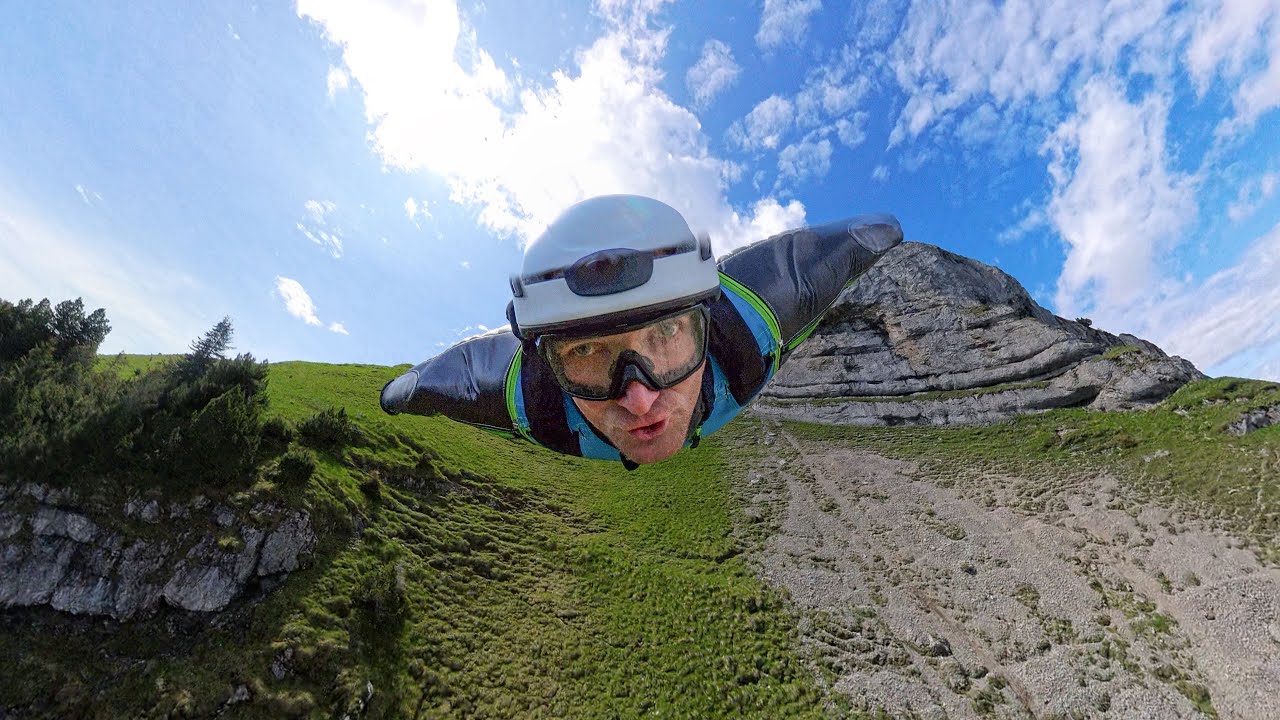 Man flies a long alpine line - and almost runs out of space