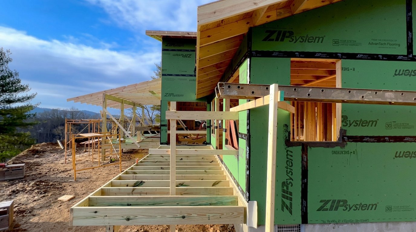 Decking and more on the mountain cabin build