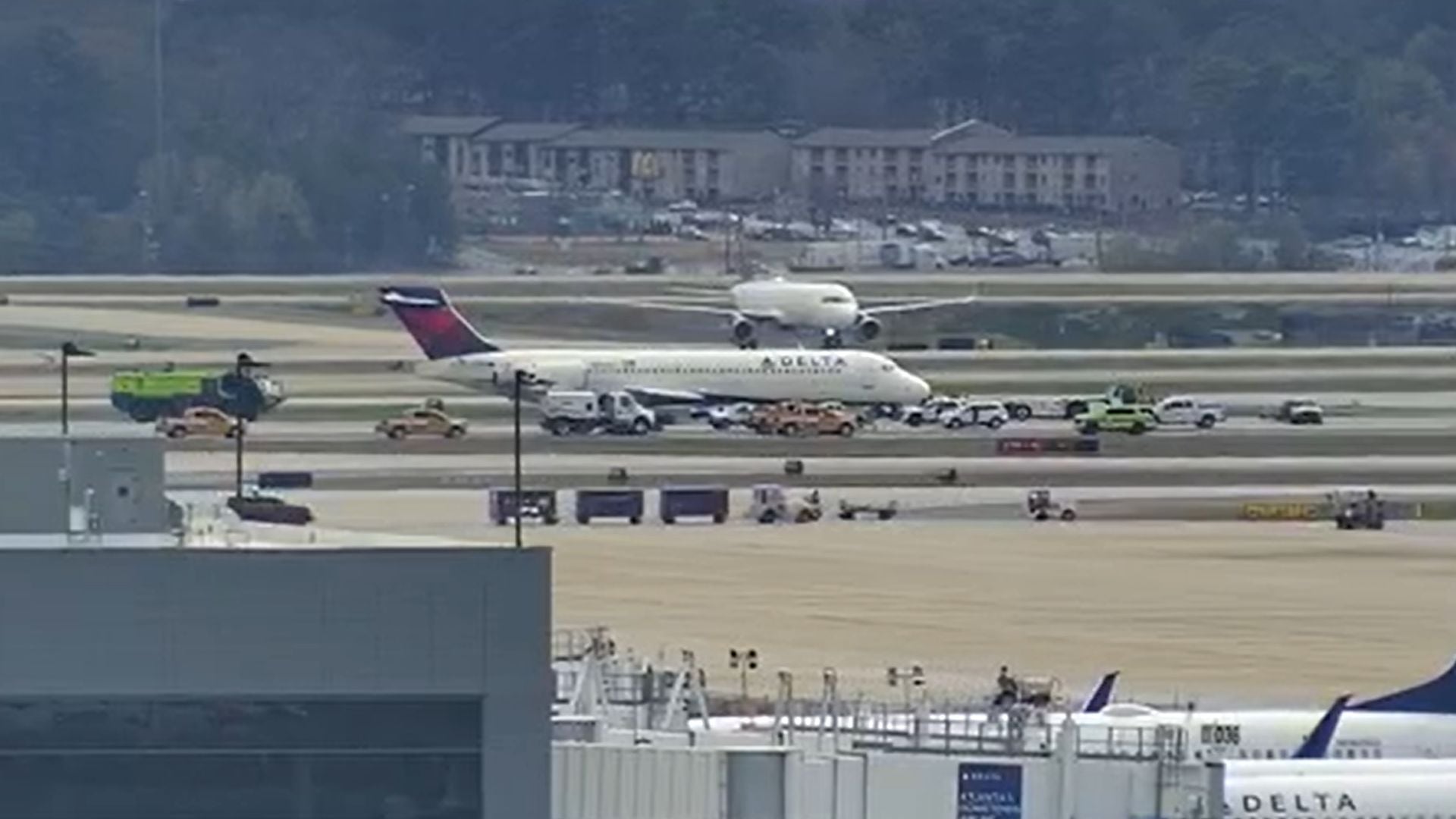 Delta flight returns to Atlanta because of engine, tire issue