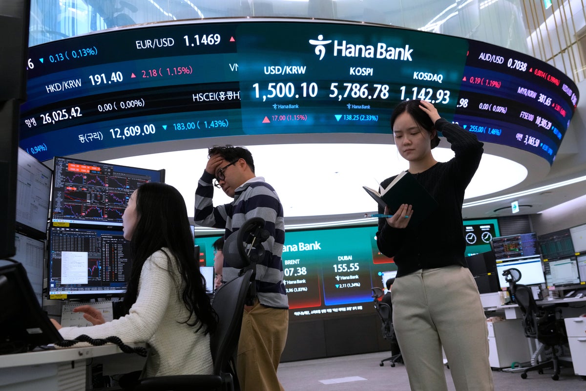 Asian shares skid as oil tops $111 a barrel and Wall Street slumps