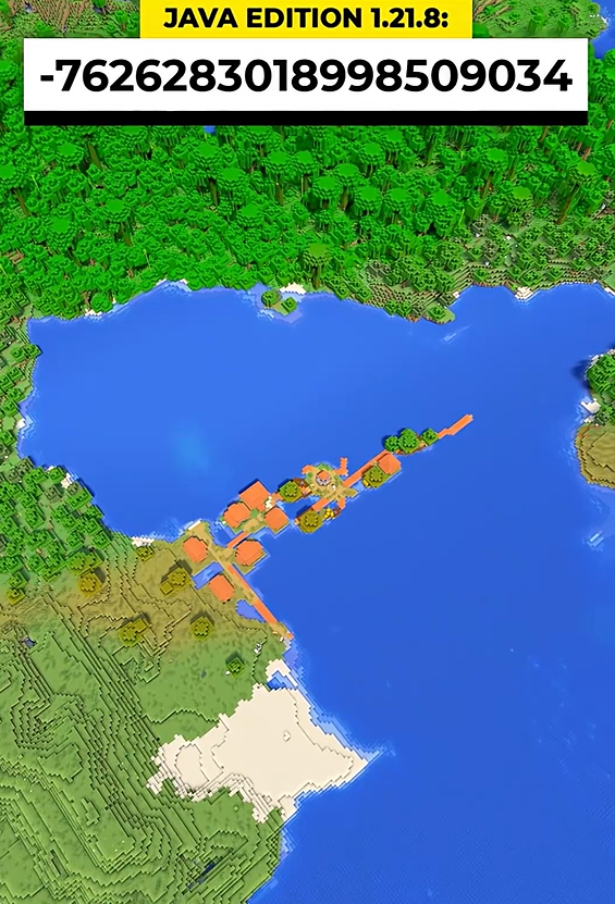 Minecraft pier village seed | Java Edition cove village exploration