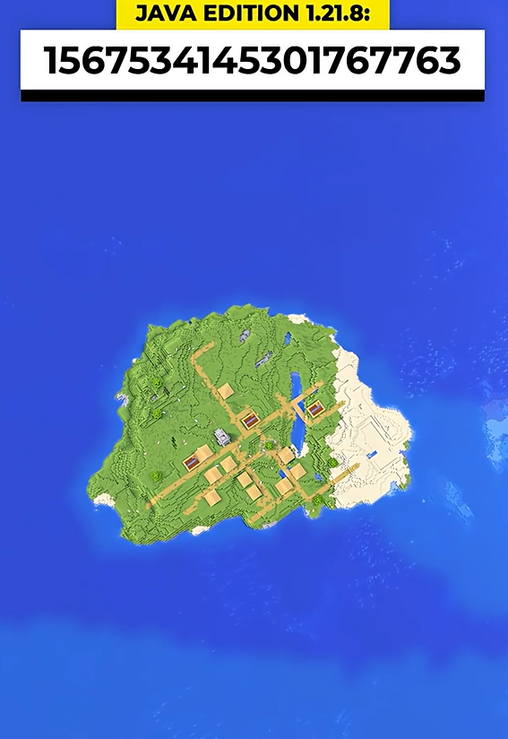 Minecraft plains village island seed | Unique survival & exploration world
