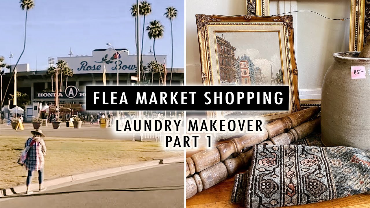Flea market shopping for a laundry room makeover