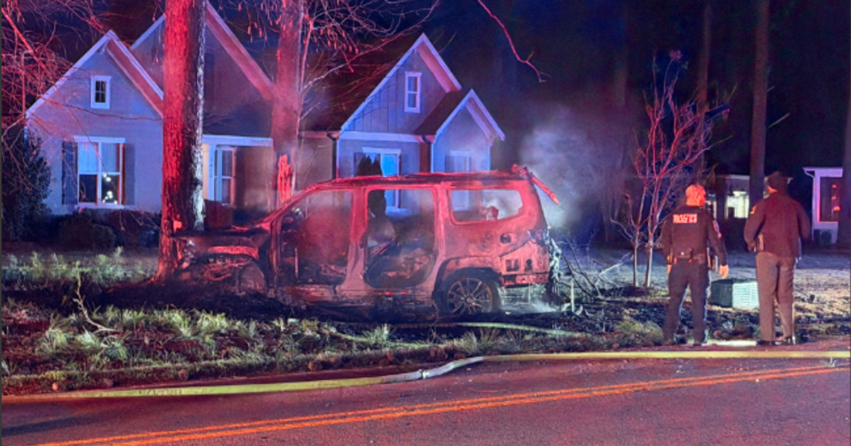 SUV slams into tree, engulfed into flames in fiery crash; Clayton ...
