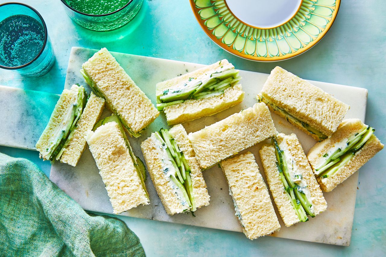 Southern Living Cucumber Tea Sandwiches on serving platter