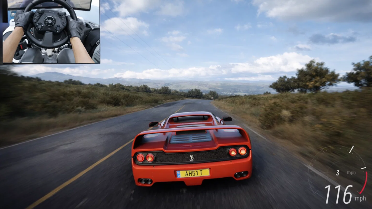 How the TX wheel enhances Ferrari F50 gameplay