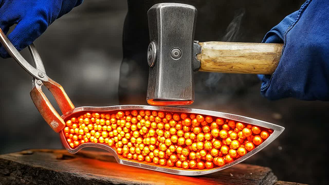Hundreds of bearings turn into one massive blade