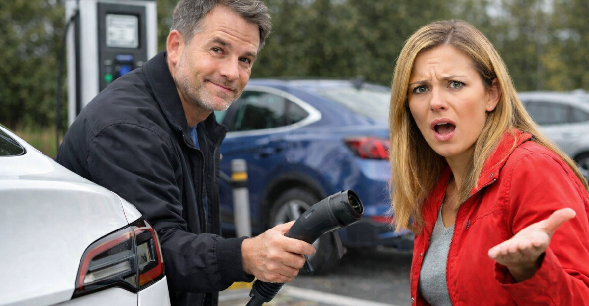 Another EV driver unplugged my car at a public charger so they could ...