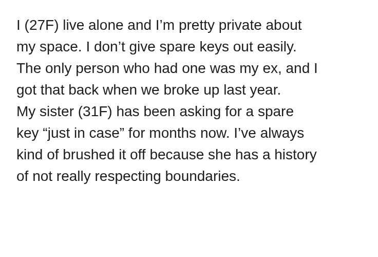 Woman’s sister demanded a spare key after she was caught rummaging ...