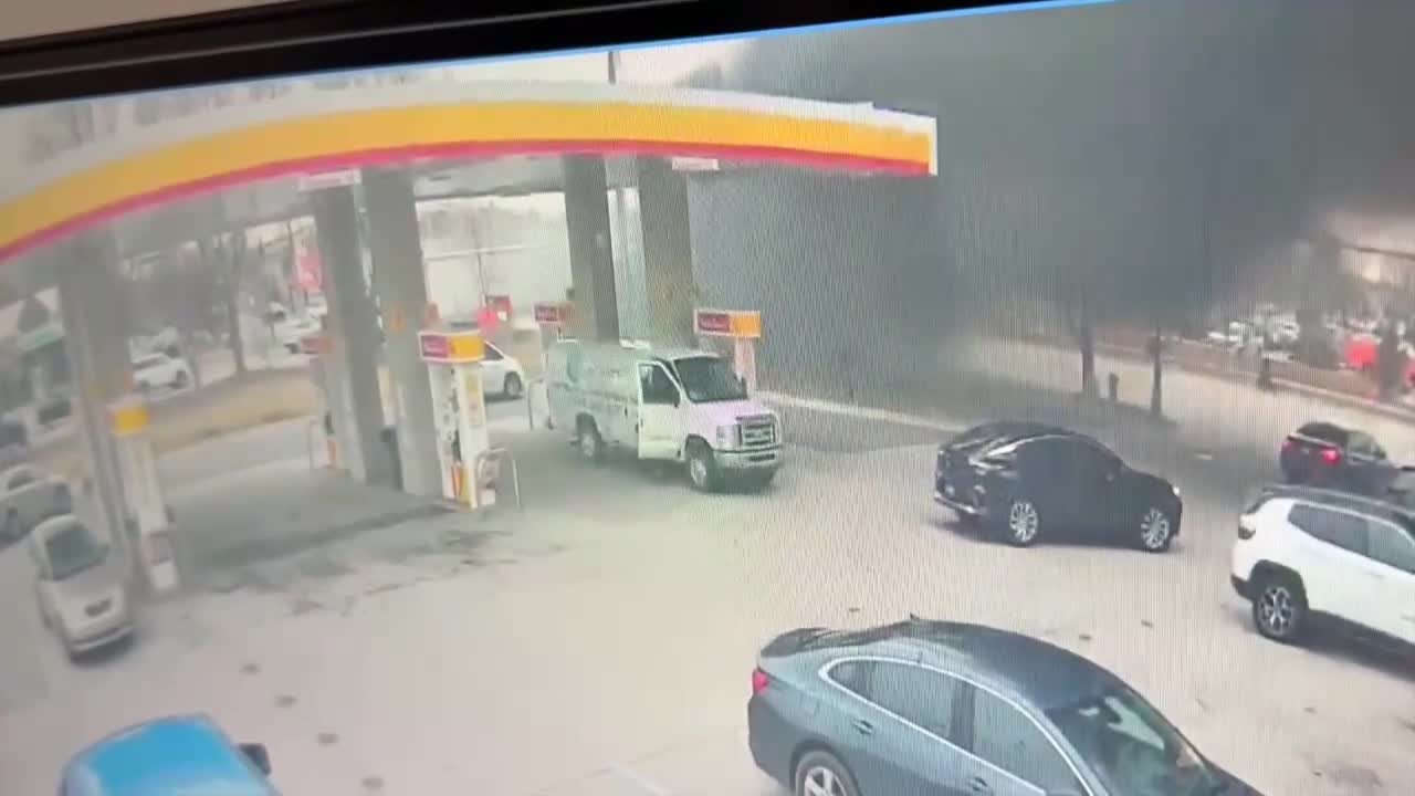 Exclusive: Gas station security footage shows fiery crash in Canton ...