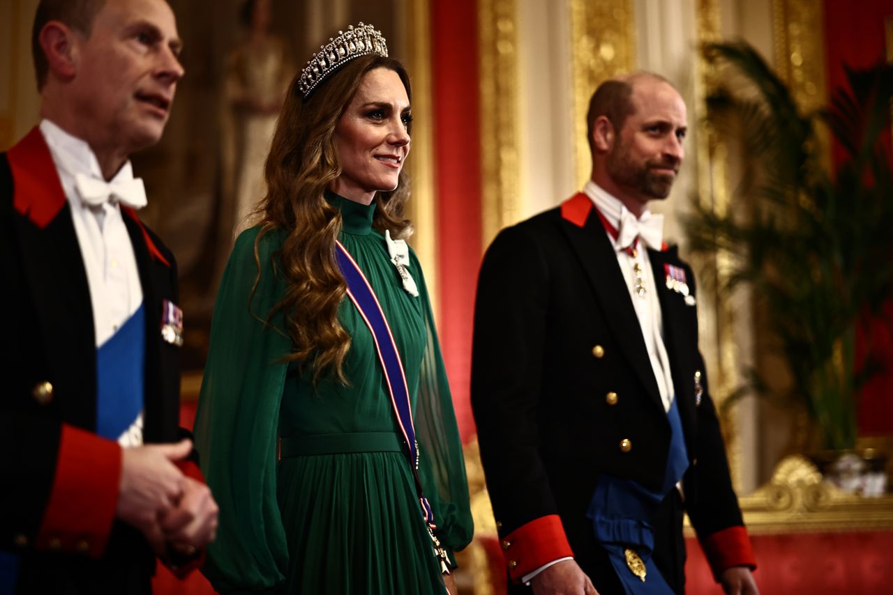 Prince Edward, Kate Middleton, and Prince William on March 18, 2026 Credit: Getty