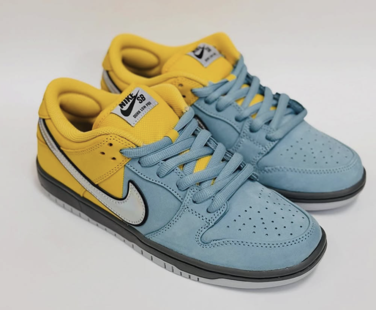 The Nike SB Dunk 'Muni Fast Pass' in Carolina blue/yellow