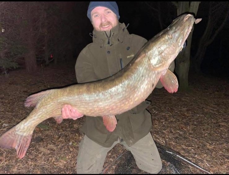 Huge pike taken during after-dark lure session