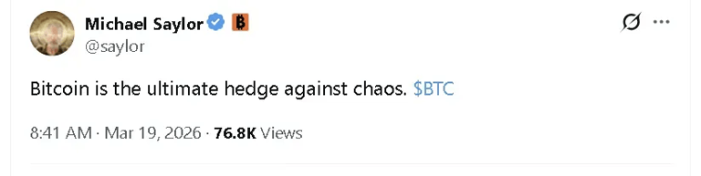 Michael Saylor calls Bitcoin the ‘ultimate hedge against chaos’ with ...