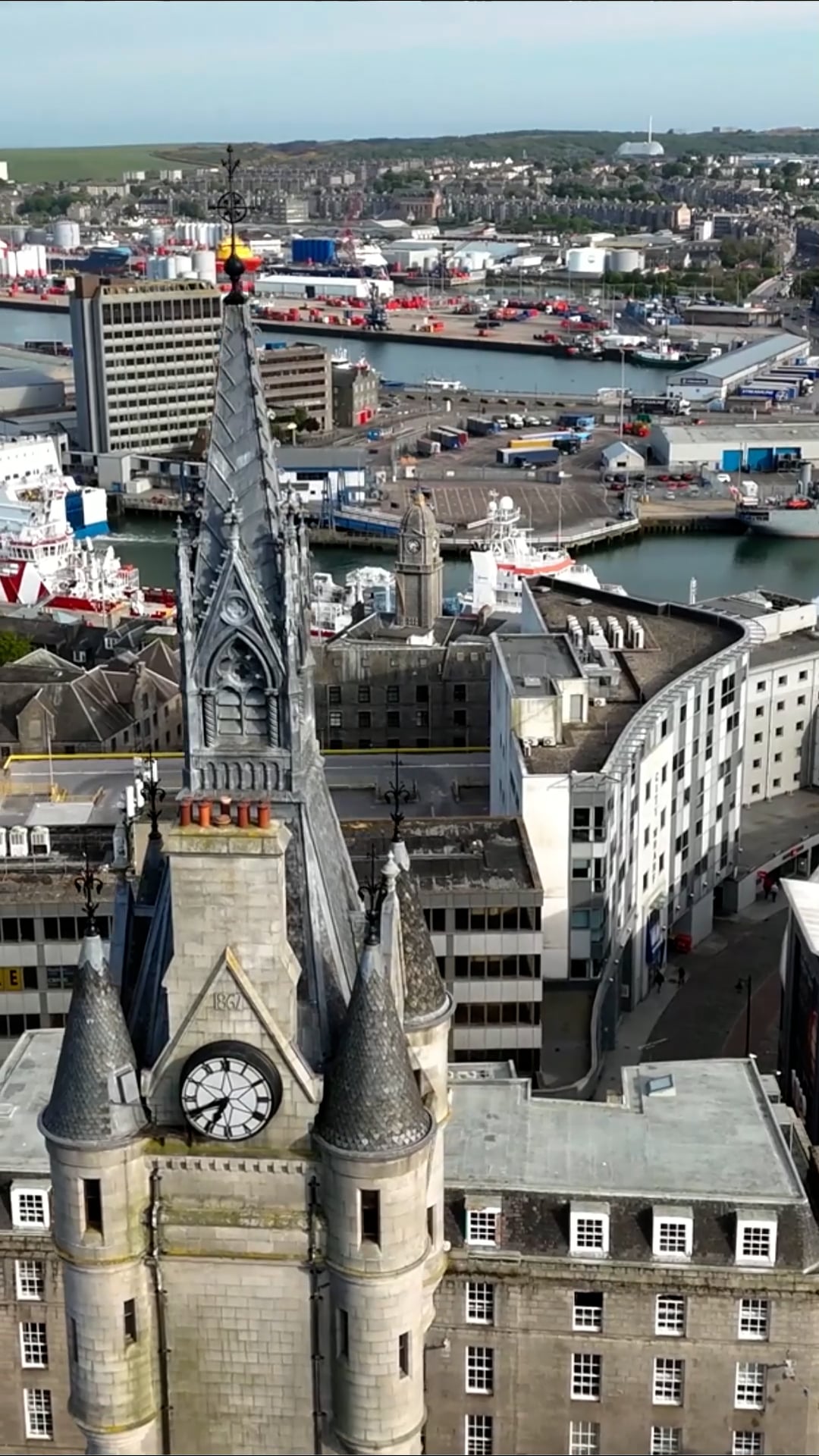 Drone discovers Aberdeen: Scotland's granite city on the sea