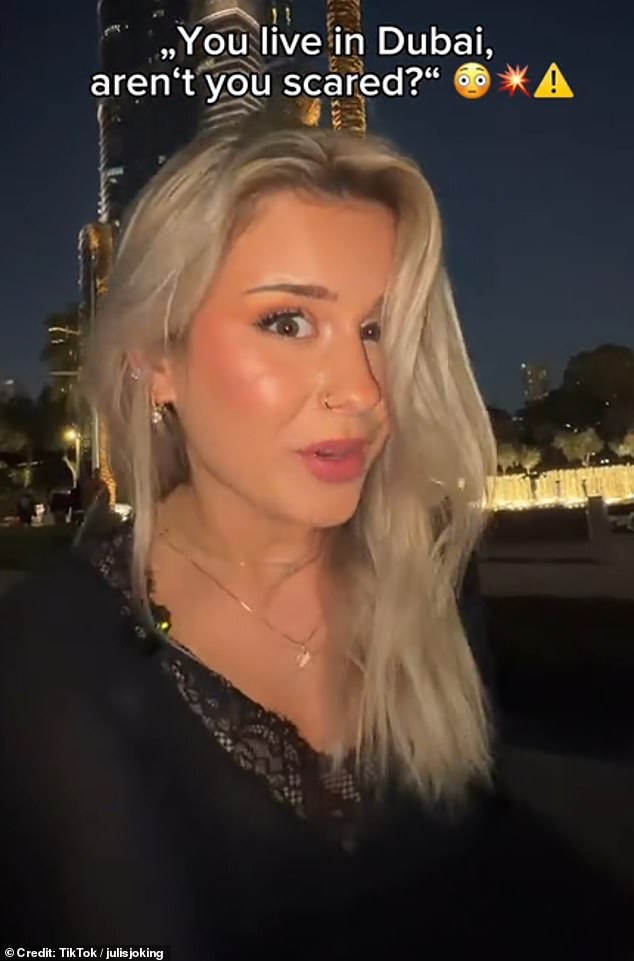 Influencers in Dubai have been posting identical videos emphasising the safety of the city which have been seen millions of times, even as missiles rain down over the UAE.