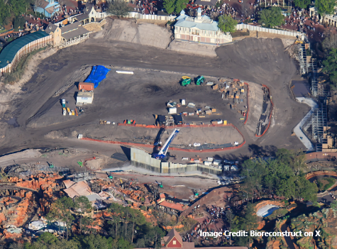 Magic Kingdom construction progress - Aerial images of Cars Piston Peak ...