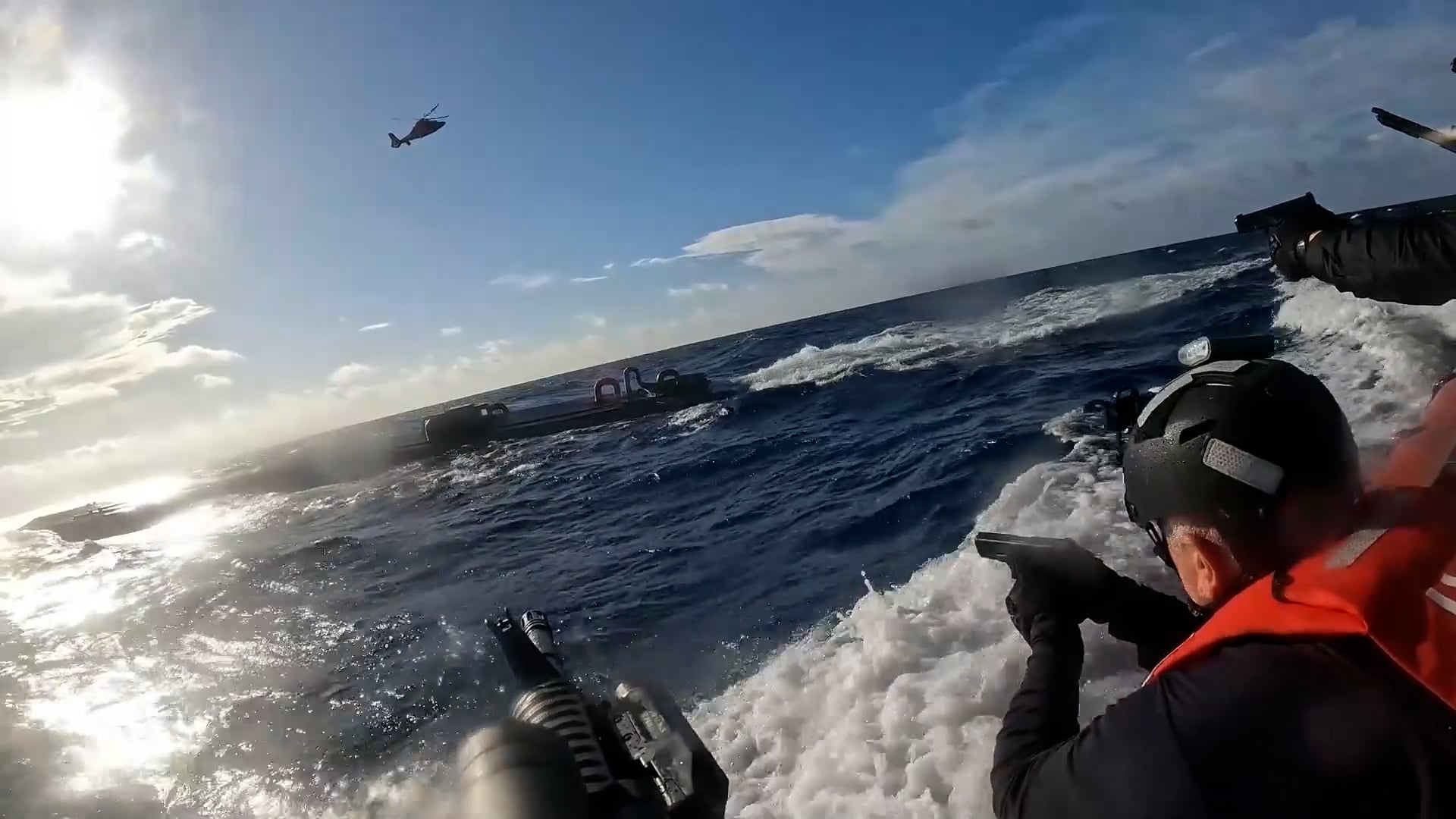 US forces intercept semi-submersible submarine in Pacific