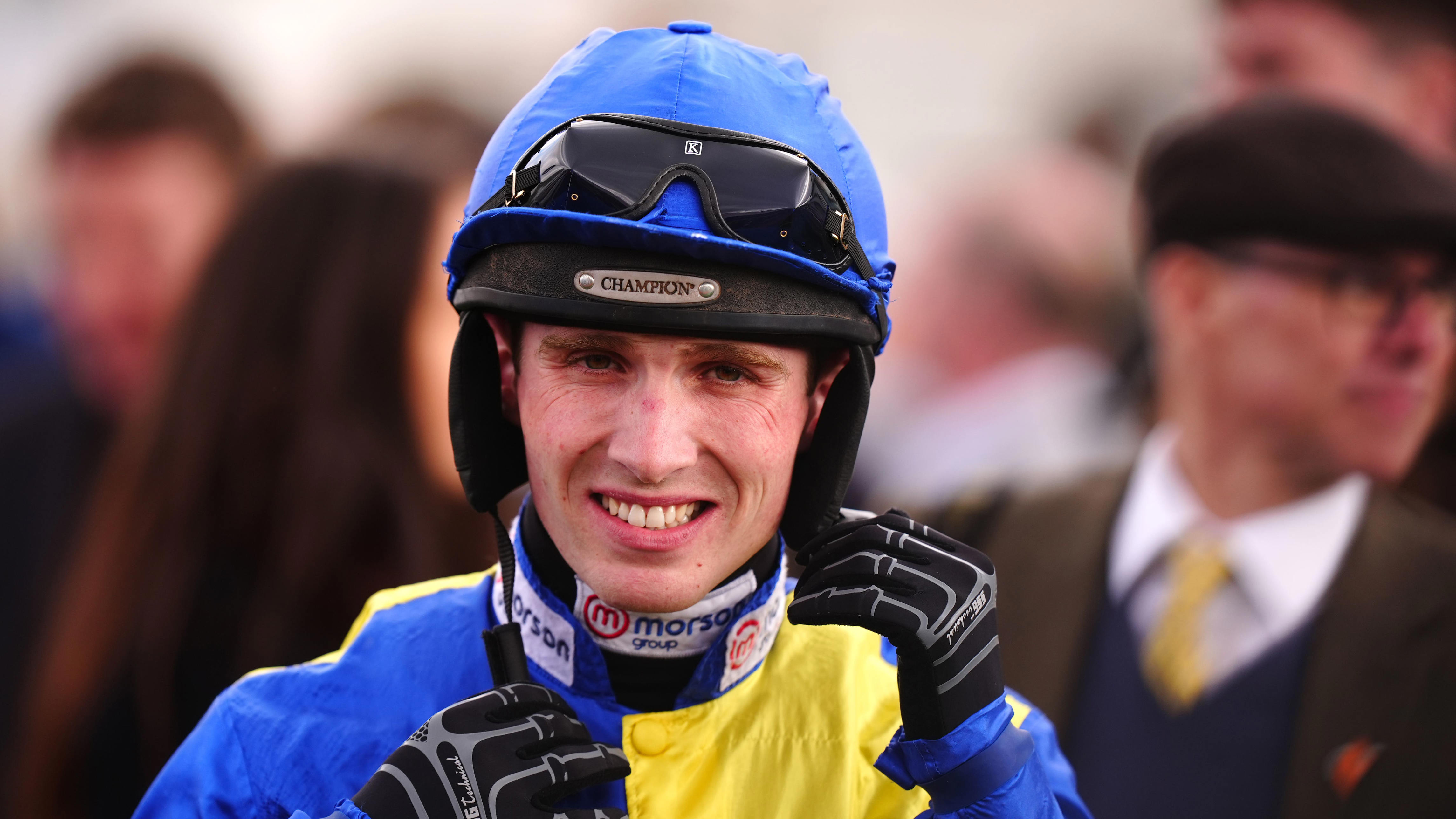 Cobden making sure he is clued up on Irish racing action