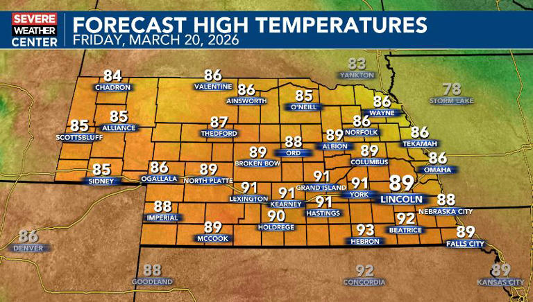 Record high temperatures Friday and Saturday