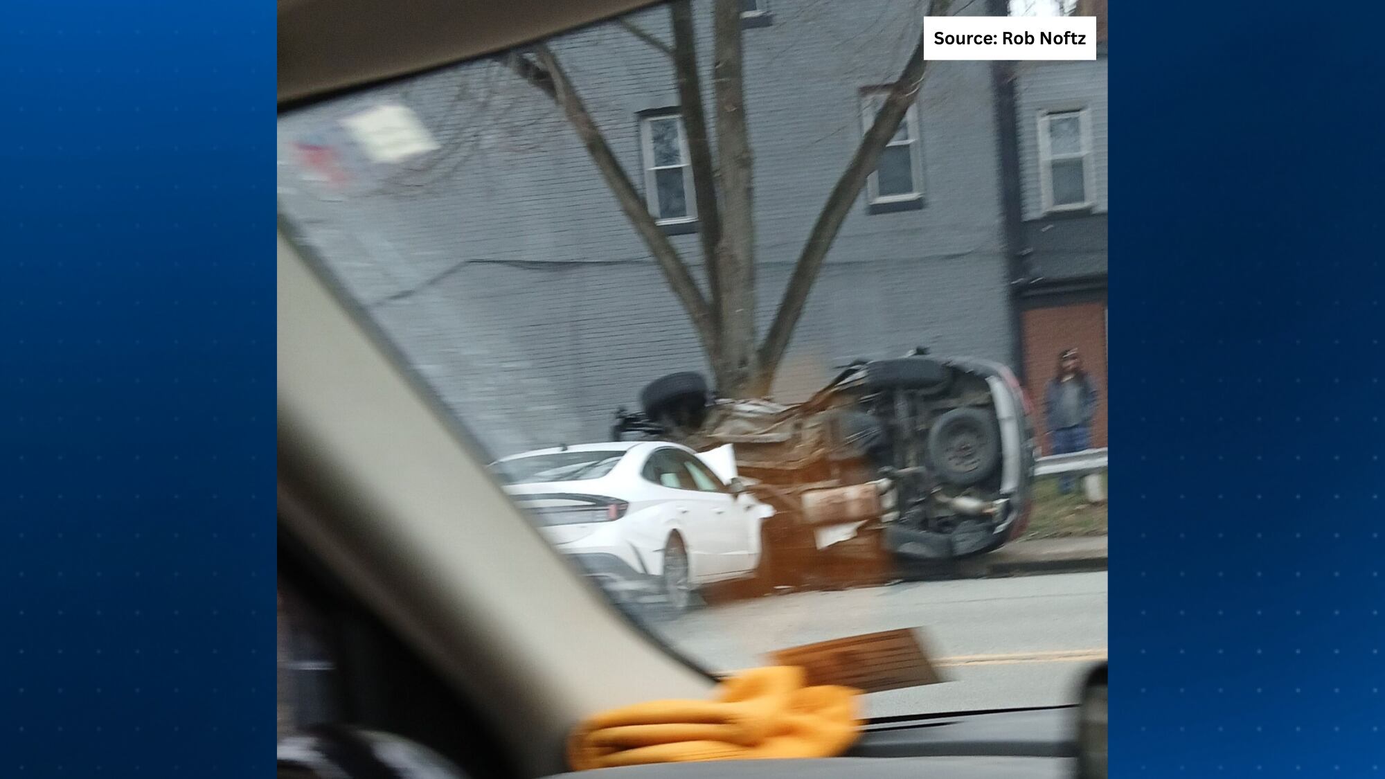 Person taken to hospital after rollover crash in Allegheny County
