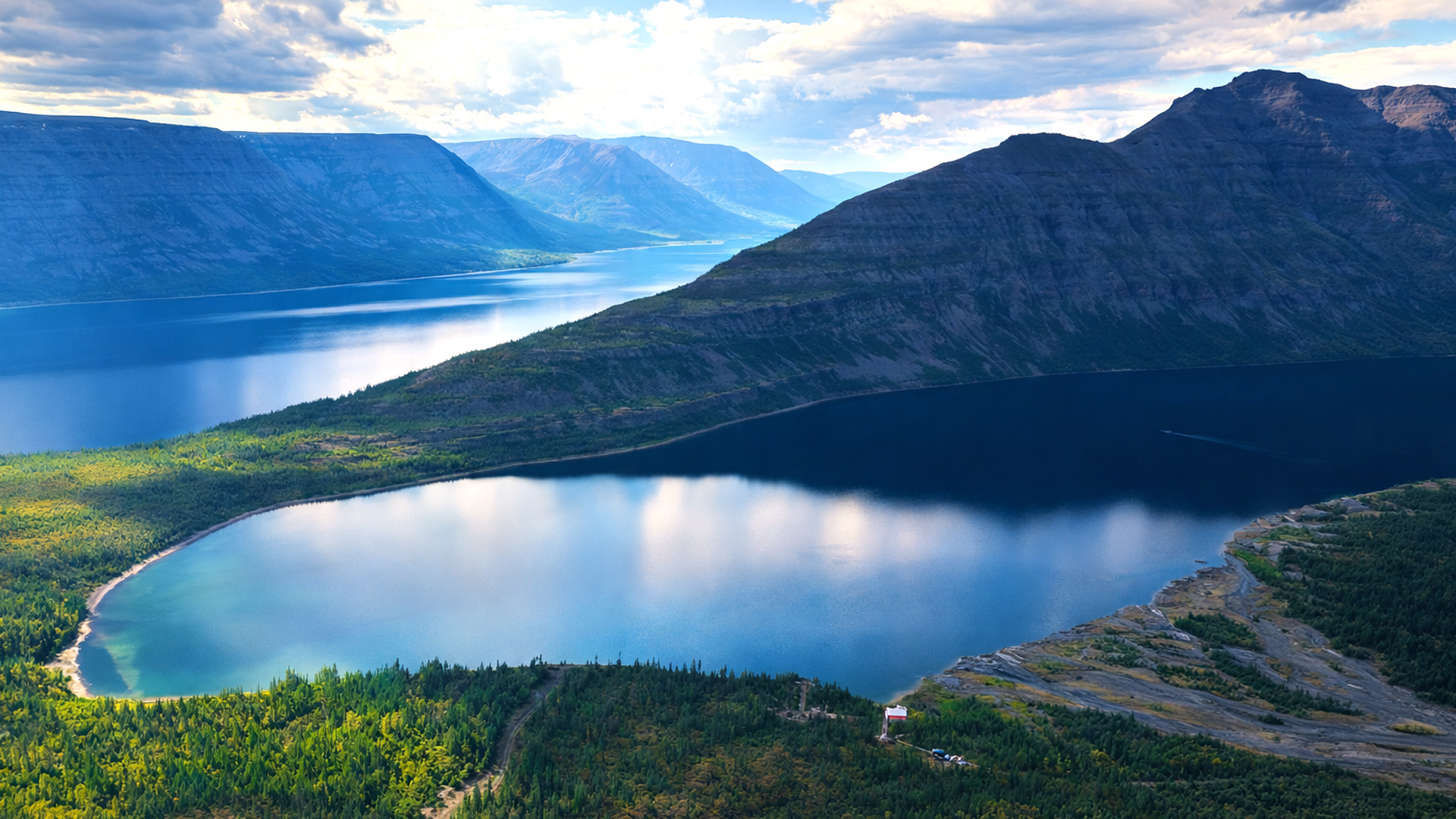 A vast wilderness lake far from any major settlements