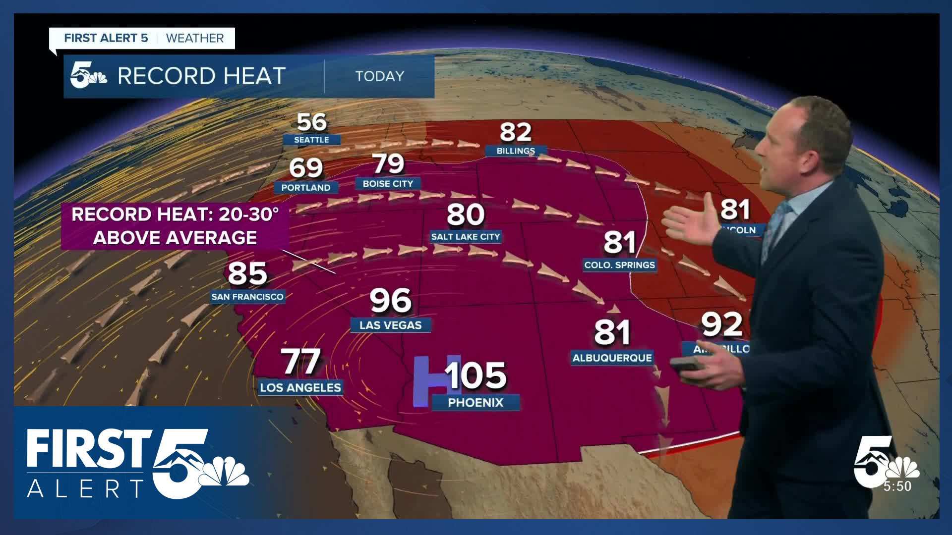 A warm end to winter as highs soar into the 70s and 80s on Thursday