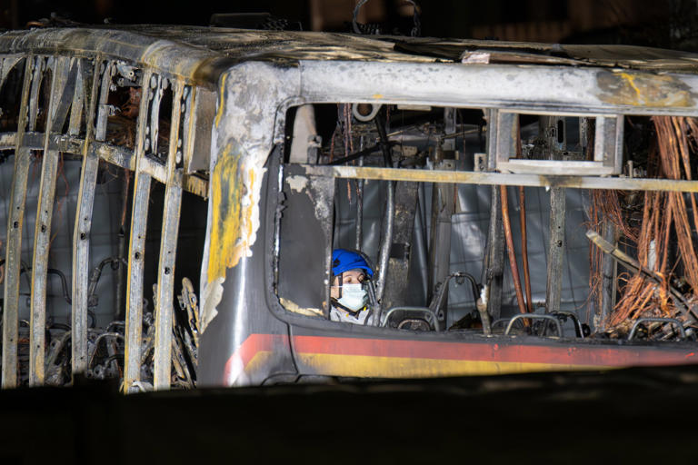 Six dead in fire after man sets himself alight on bus