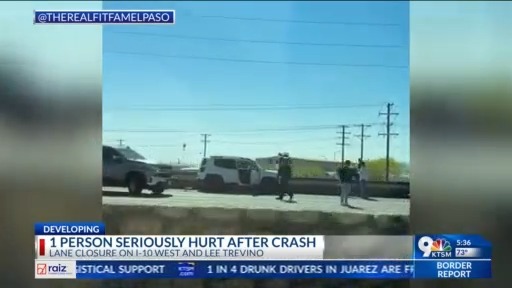 1 person seriously hurt after crash in East El Paso