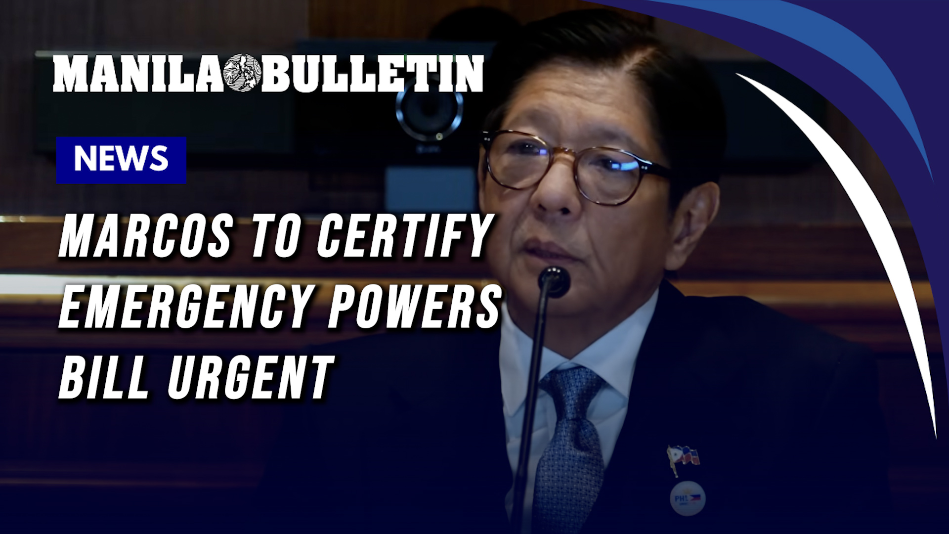 Marcos to certify emergency powers bill urgent