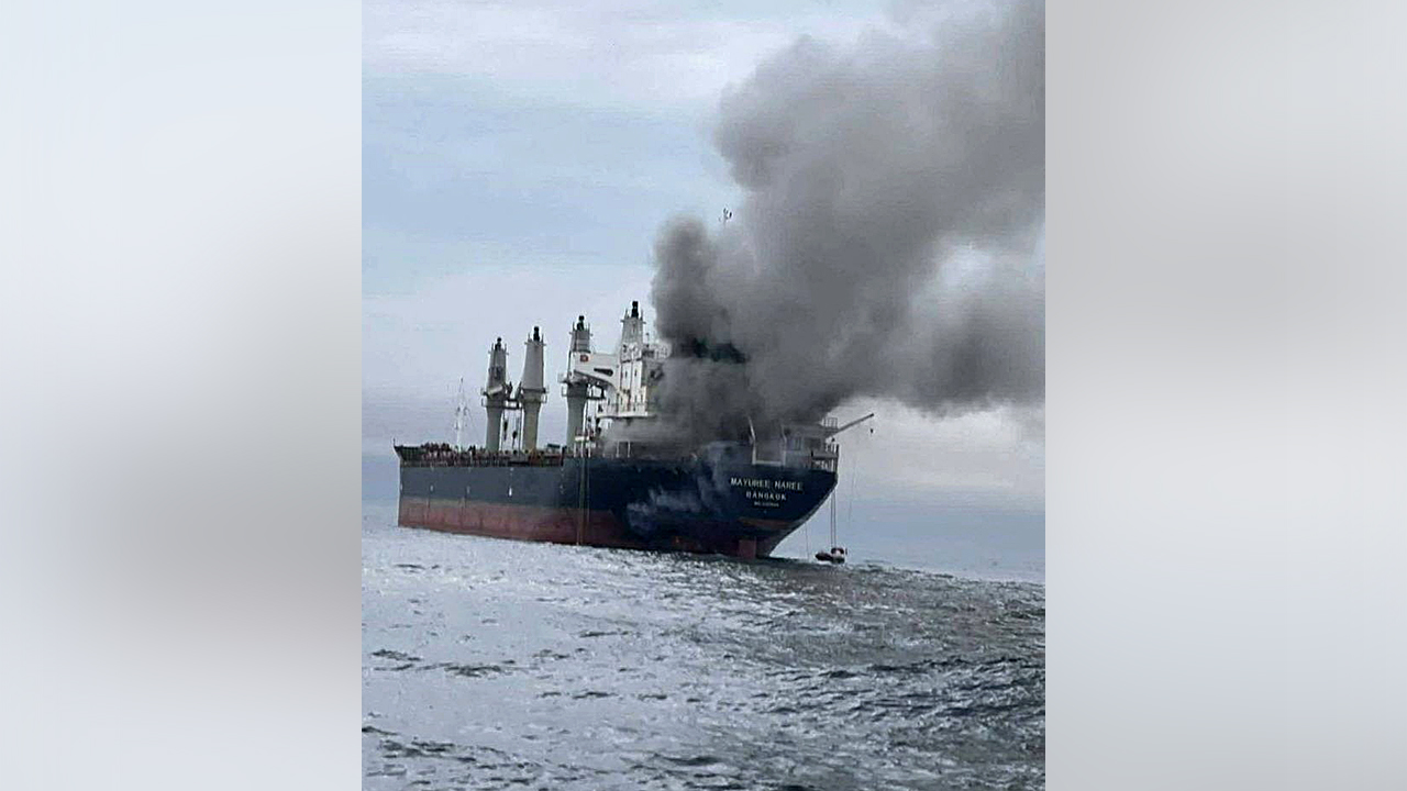 Cargo ship struck in Strait of Hormuz amid Iran war